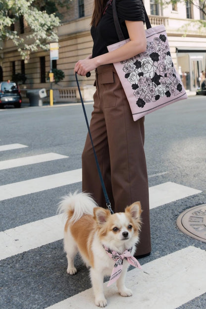 同款造型｜左岸花園長帶荷蘭牡丹絲巾