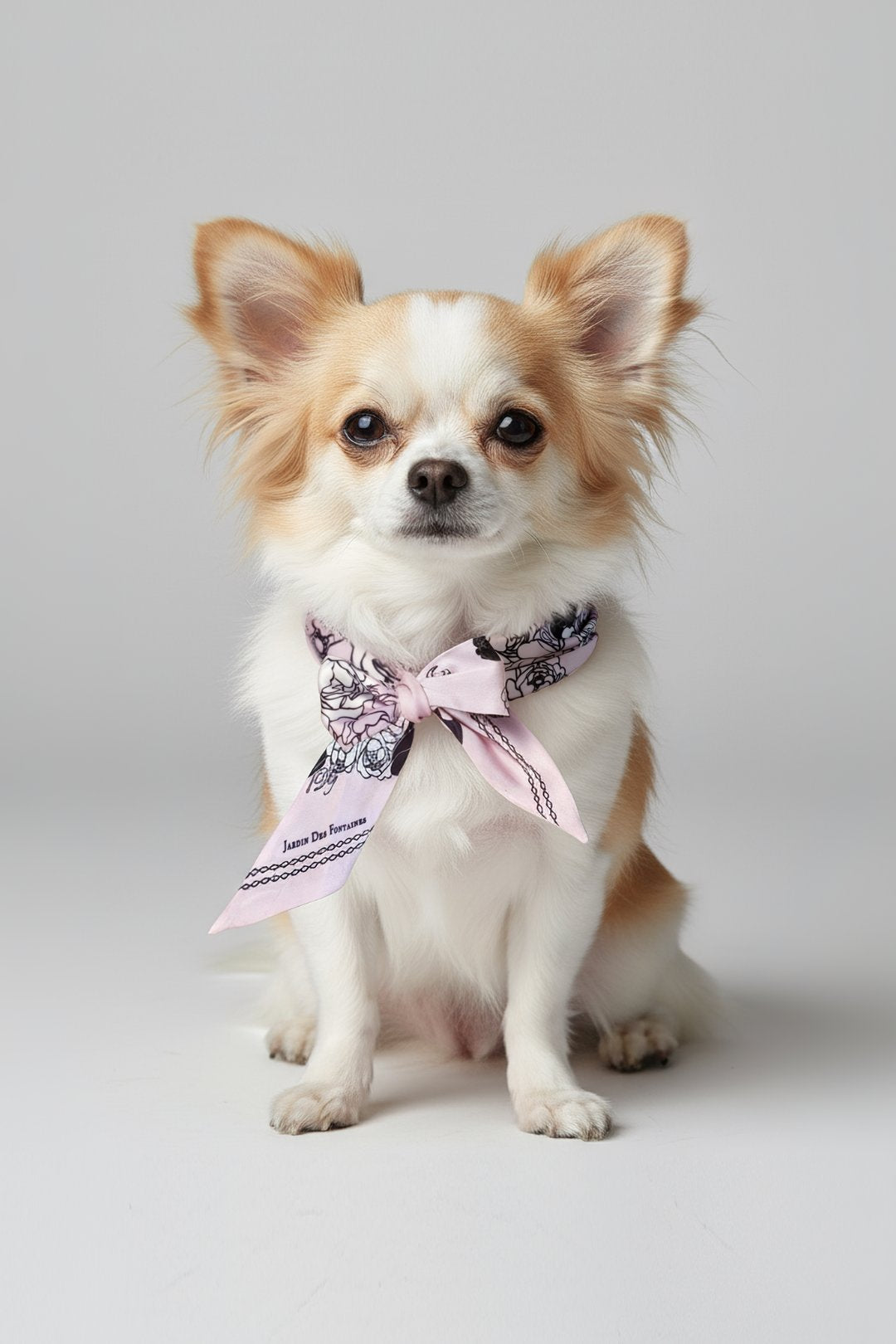 同款造型｜左岸花園長帶荷蘭牡丹絲巾