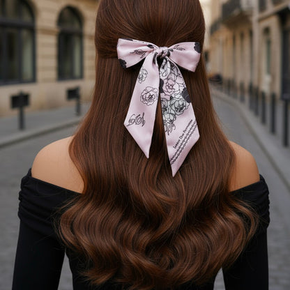 Classy and Fabulous Dutch Peony Twilly Silky Scarf (85cm)