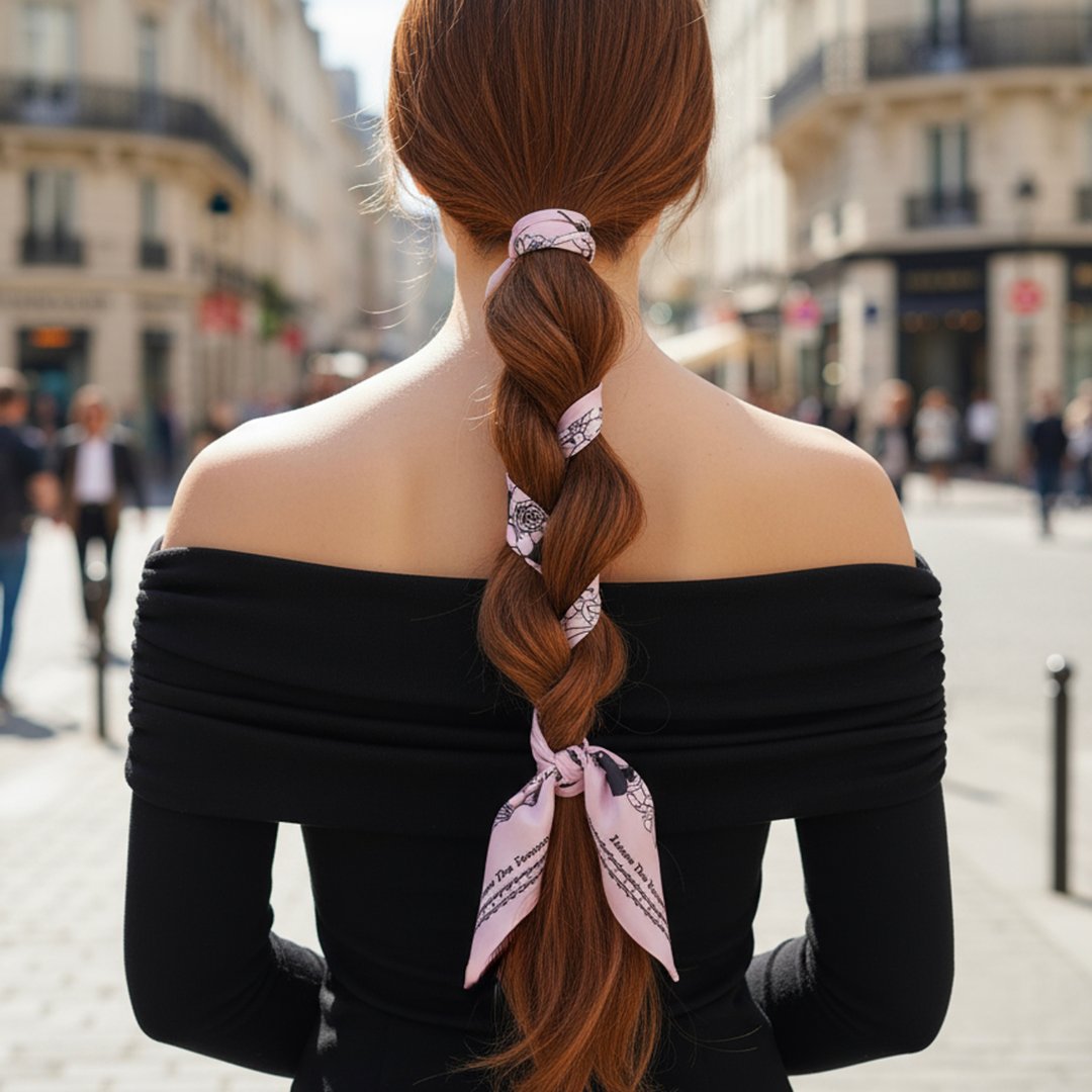 Classy and Fabulous Dutch Peony Twilly Silky Scarf (85cm)