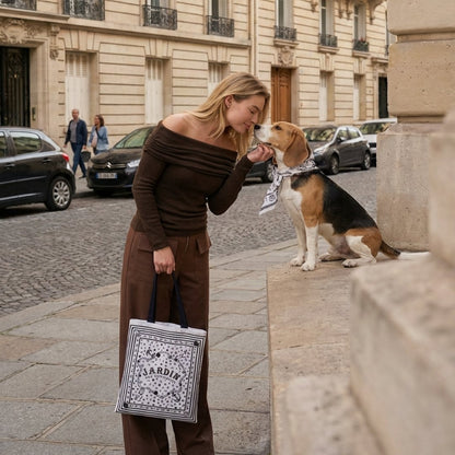 Pet & Owner Twinning Outfits  | Classy and Fabulous Scarf & Tote Bag Set