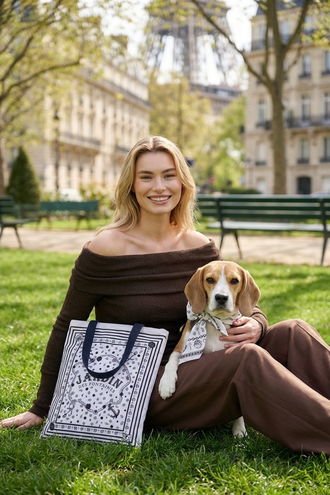 Pet & Owner Twinning Outfits  | Classy and Fabulous Scarf & Tote Bag Set