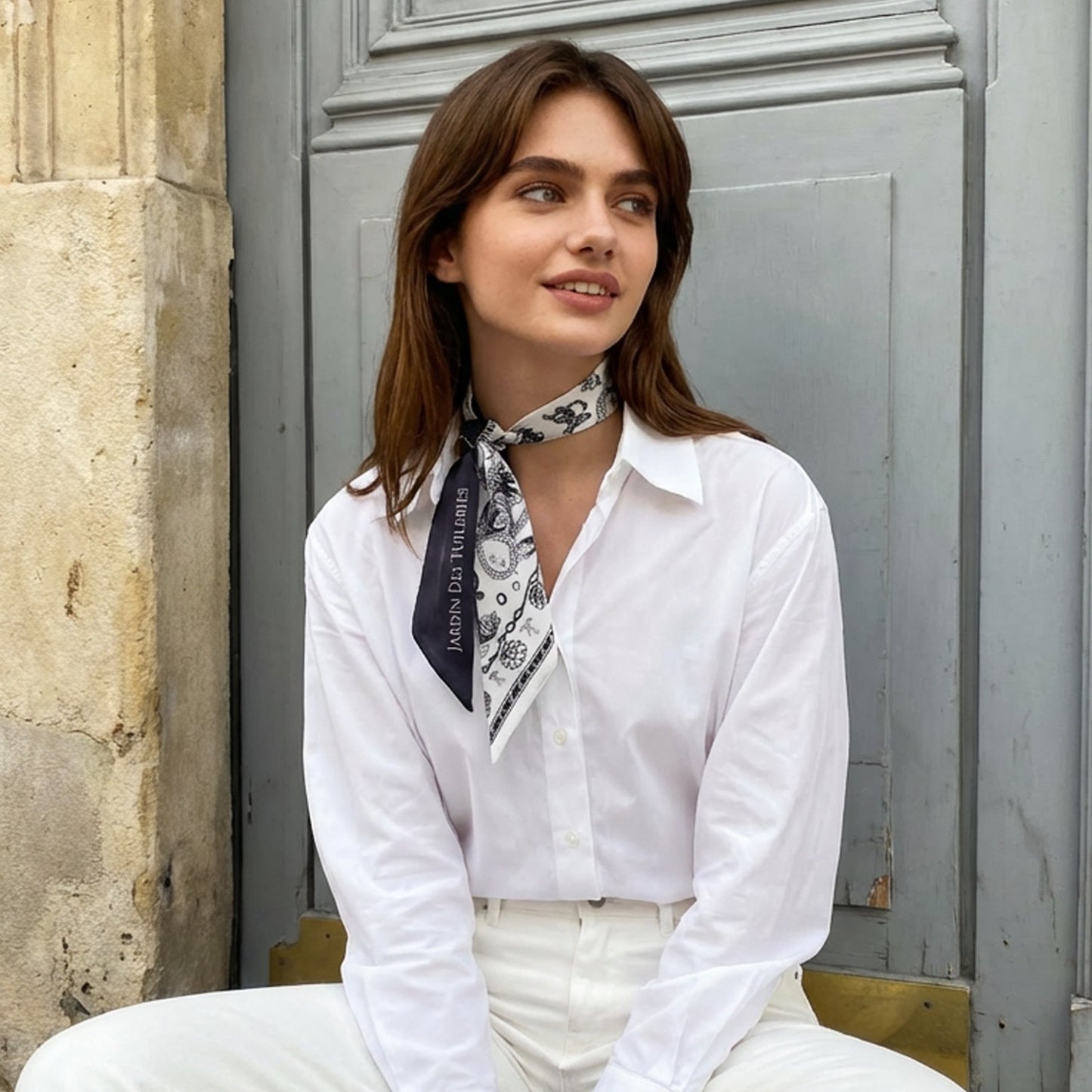 Classy and Fabulous Anchor Twilly Silky Scarf (85cm)