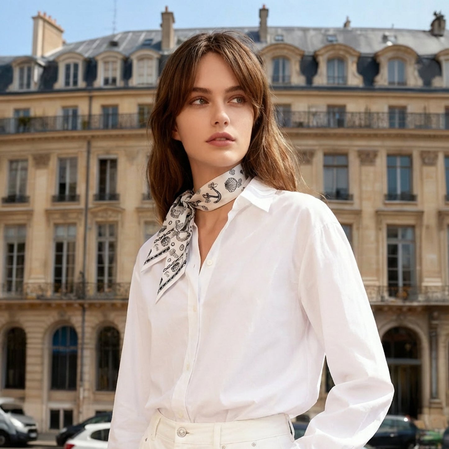 Classy and Fabulous Anchor Twilly Silky Scarf (85cm)