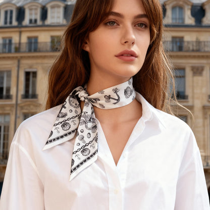 Classy and Fabulous Anchor Twilly Silky Scarf (85cm)