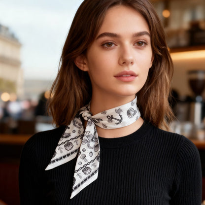 Classy and Fabulous Anchor Twilly Silky Scarf (85cm)