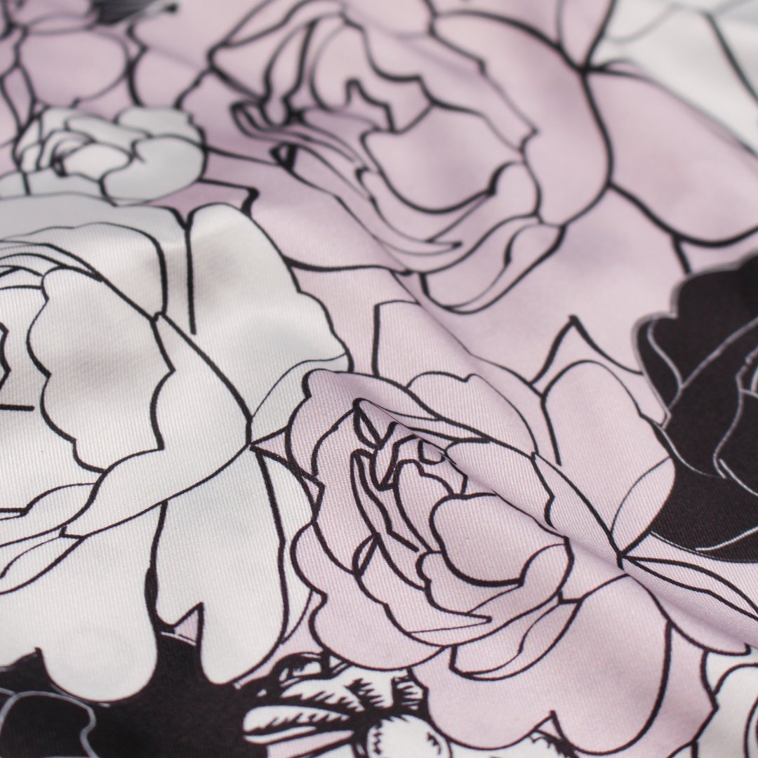 Classy and Fabulous Pink and White Duo Silky Scarf Gift Set (Double Face Silky Scarf and Scarf Ring)