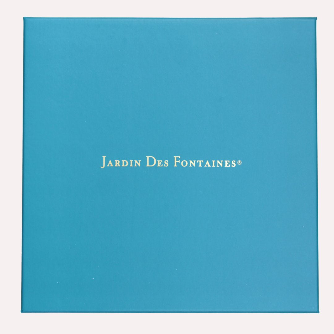 Yogis Cat and Flower Navy Tatra Mountain Silky Scarf Gift Set (Double Face Silky Scarf and Scarf Ring)