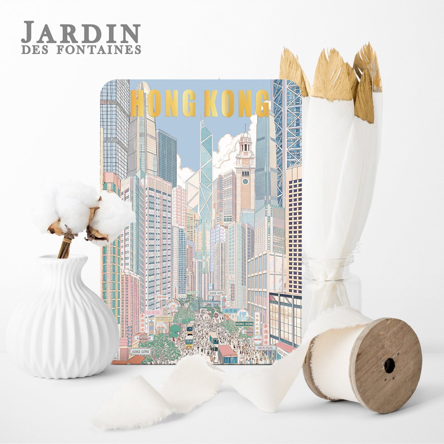 City View Hot Stamping Postcard