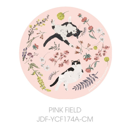 Yogis Cat and Flower Ceramic Coaster