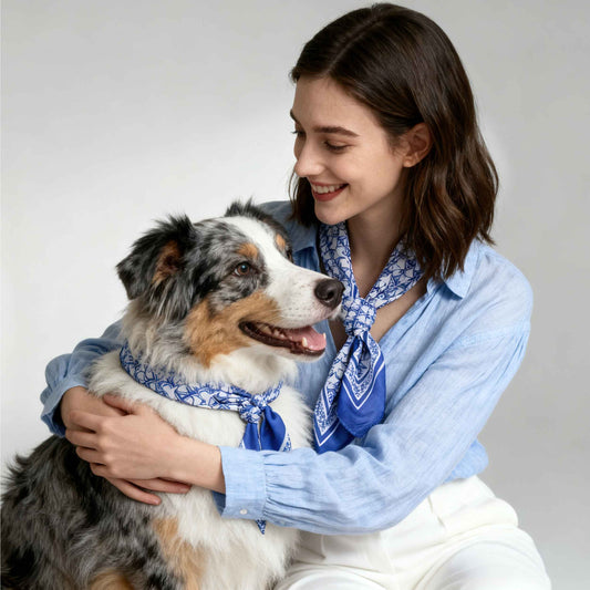 Twinning Outfits | JDF Monogram Victorian Teal Scarf