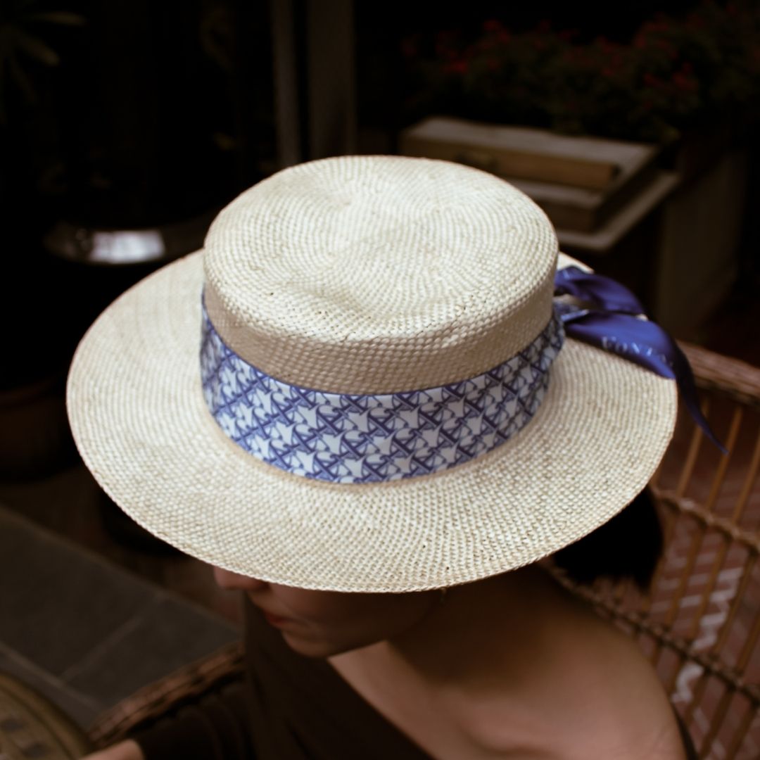 JDF Monogram Victorian Teal Twilly Silky Scarf (105cm)