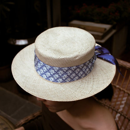 JDF Monogram Victorian Teal Twilly Silky Scarf (105cm)