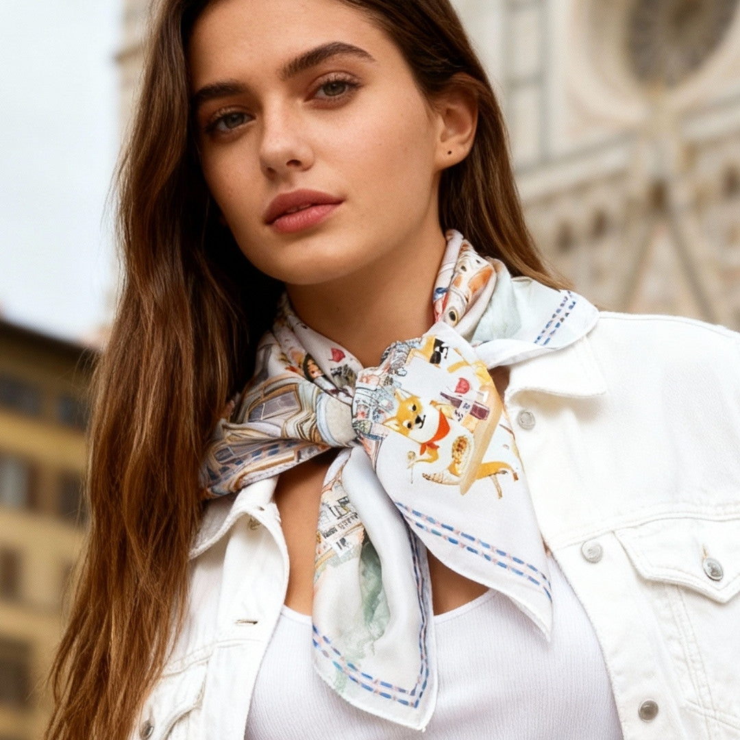 Oh My Dog Florence & Dogs Silky Scarf (60cm)