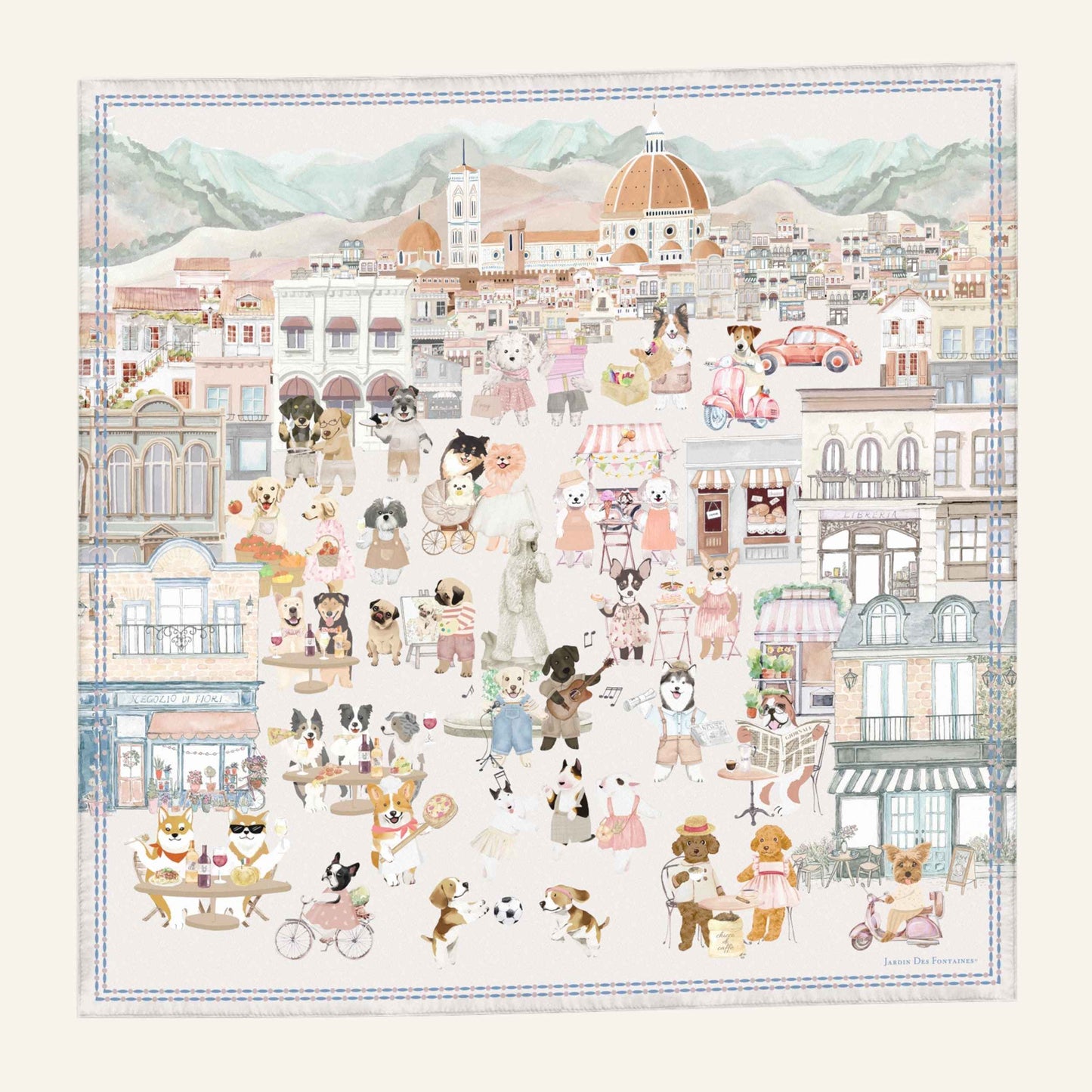 Oh My Dog Florence & Dogs Silky Scarf (60cm)
