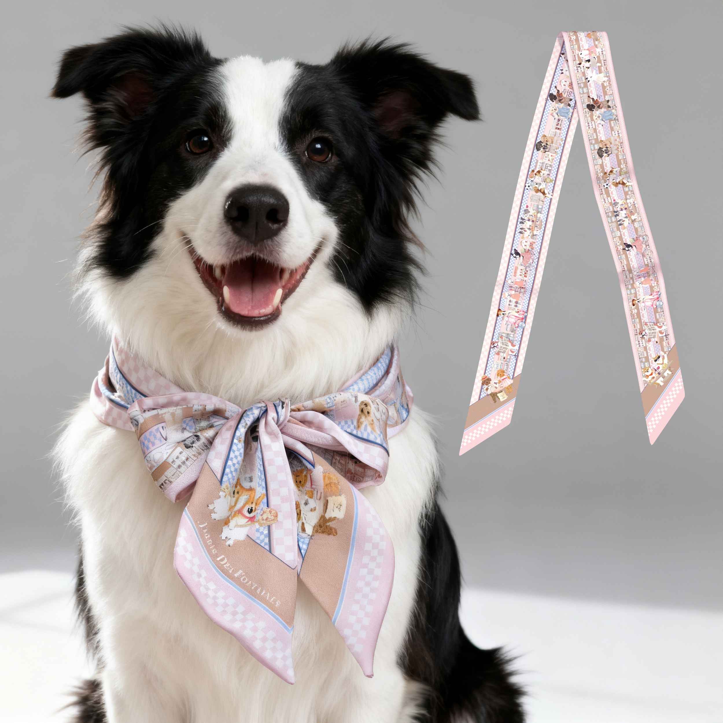 Twinning Outfits | Oh My Dog Piazza Doggie Silky Scarf – JARDIN