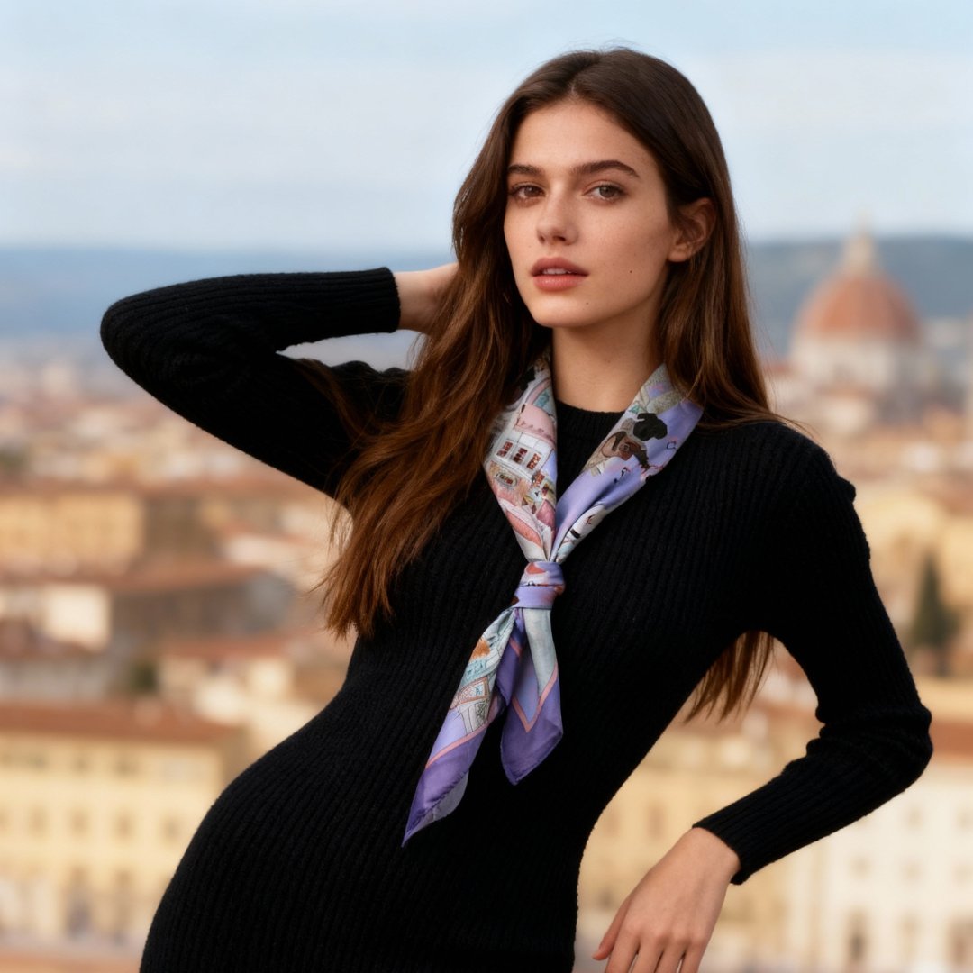 Oh My Dog Florence & Dogs Silky Scarf (90cm)