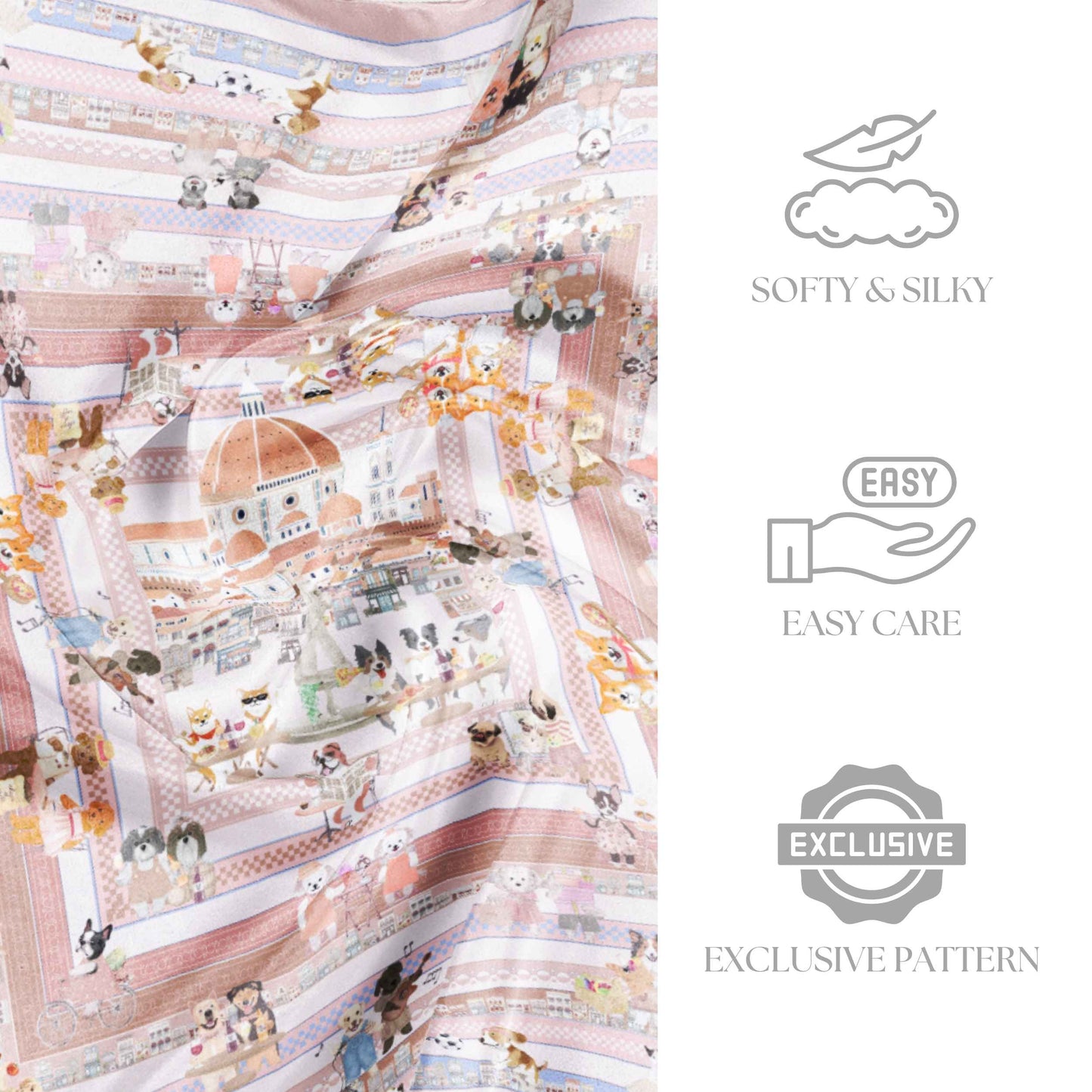 Oh My Dog Piazza Doggie Silky Scarf (90cm)
