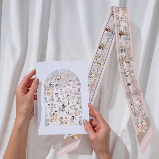 Oh My Dog Twilly Scarf & Wall Art Gift Set