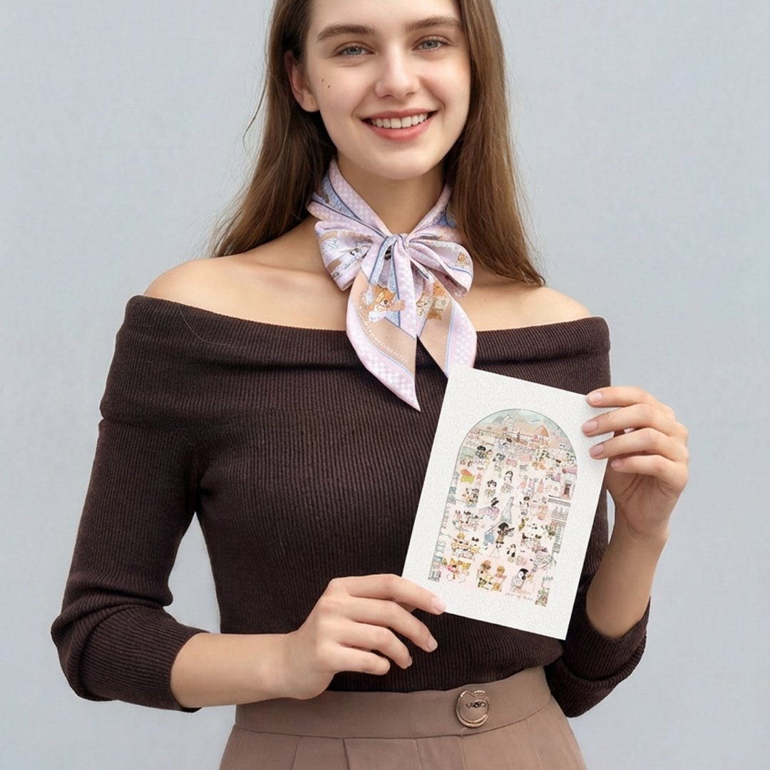 Oh My Dog Twilly Scarf & Wall Art Gift Set