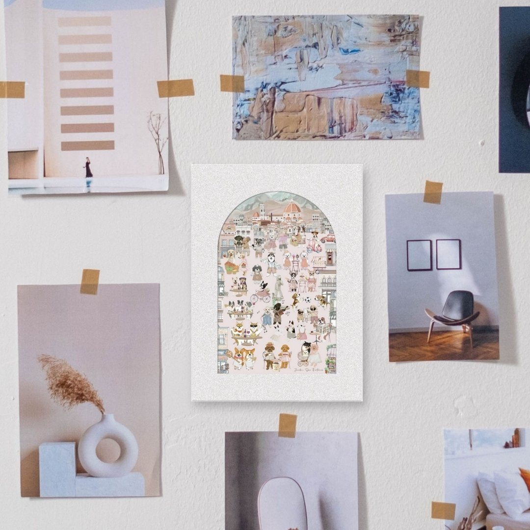 Oh My Dog Twilly Scarf & Wall Art Gift Set