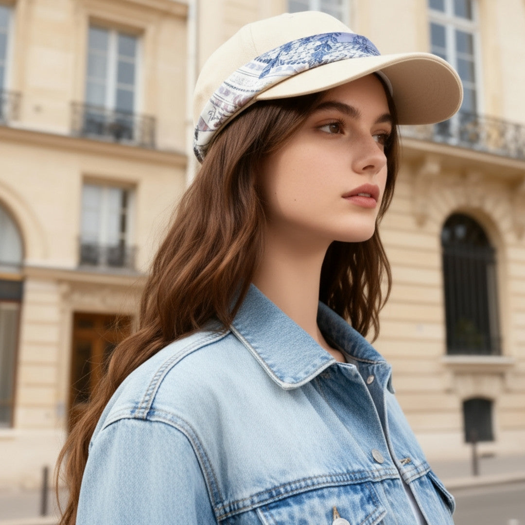 Secret Violet Garden Houndstooth Silky Scarf (60cm)