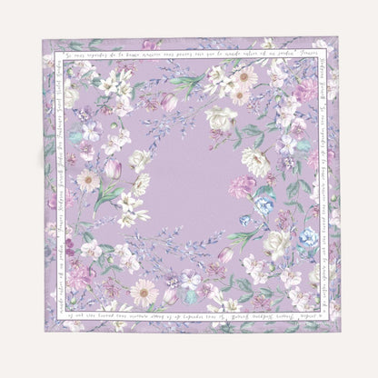 Secret Violet Garden Eustoma Silky Scarf (60cm)
