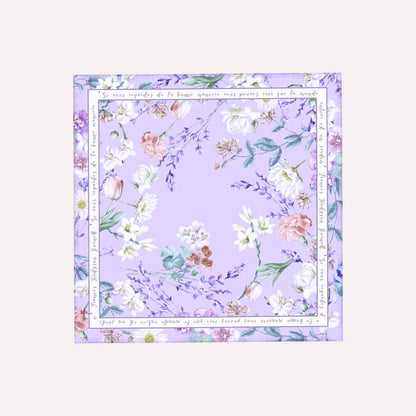 Secret Violet Garden Lavender Silky Scarf (45cm)