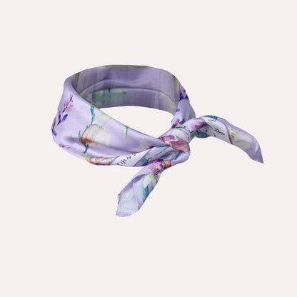 Secret Violet Garden Lavender Silky Scarf (45cm)