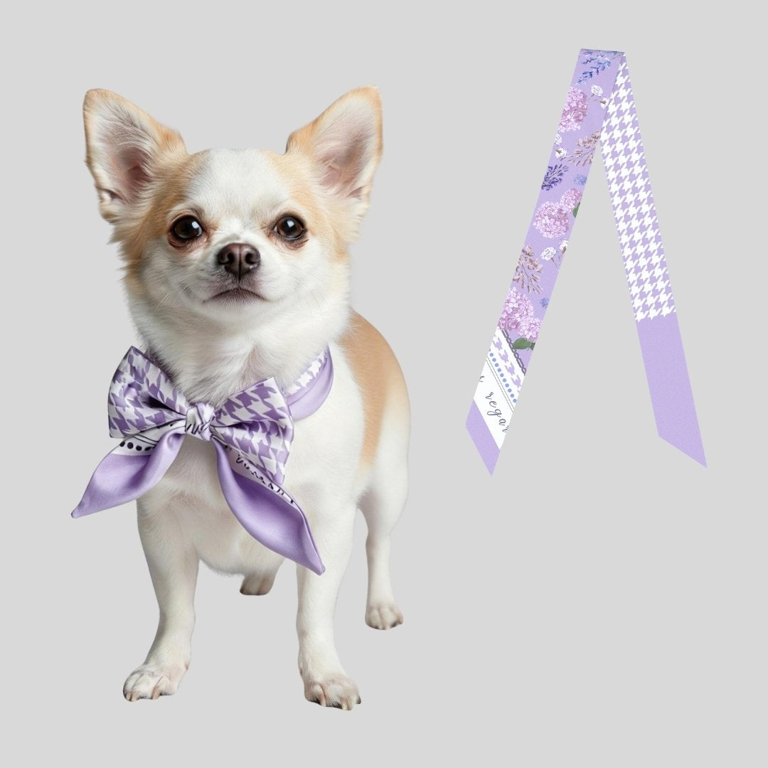 Pet & Owner Twinning Outfits  | Secret Violet Garden Scarf & Tote Bag Set