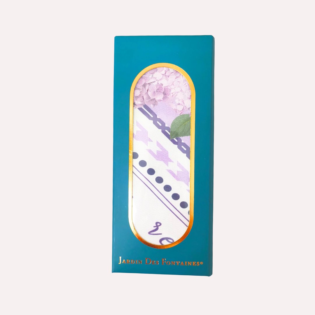 Secret Violet Garden Houndstooth Twilly Silky Scarf (105cm)