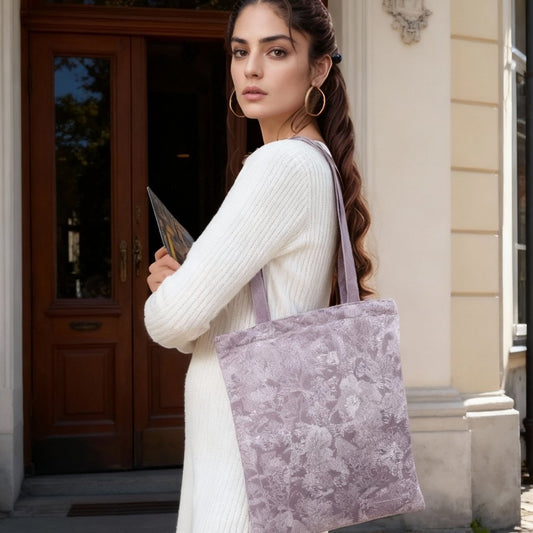 Toile De Jouy Pinkish Gray Tote Bag