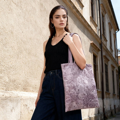 Toile De Jouy Pinkish Gray Tote Bag