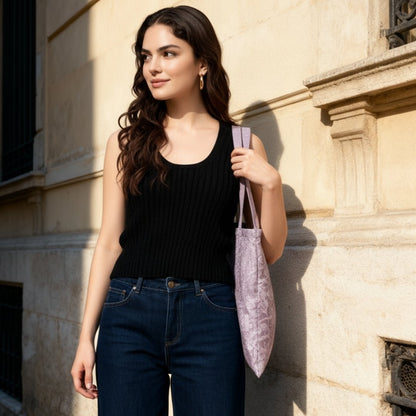 Toile De Jouy Pinkish Gray Tote Bag