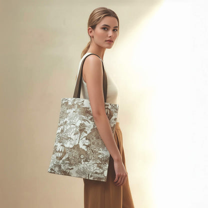 Toile De Jouy Cedar Brown Tote Bag