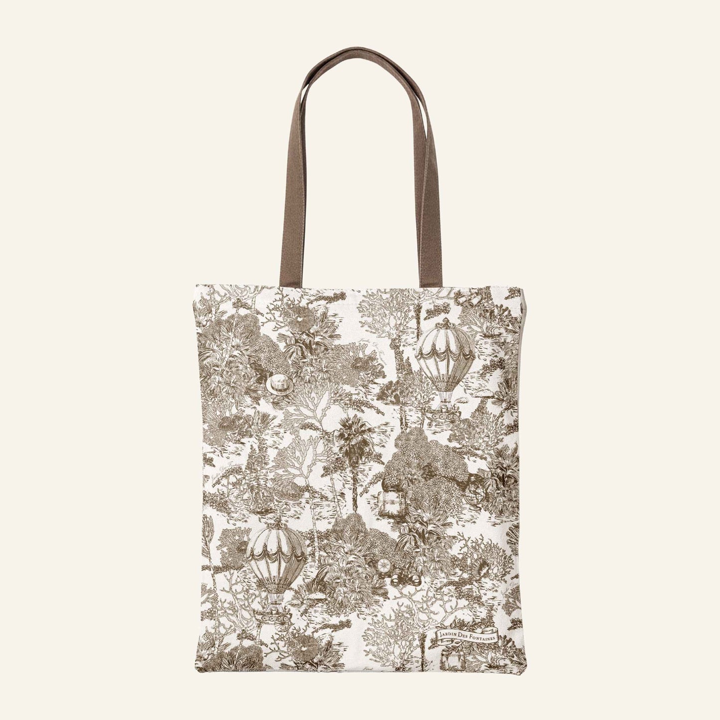 Toile De Jouy Cedar Brown Tote Bag