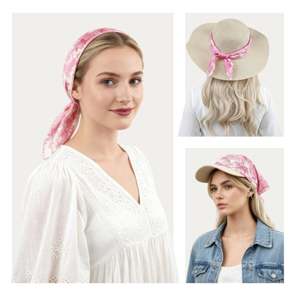 Toile De Jouy Pink Silky Scarf (60cm)