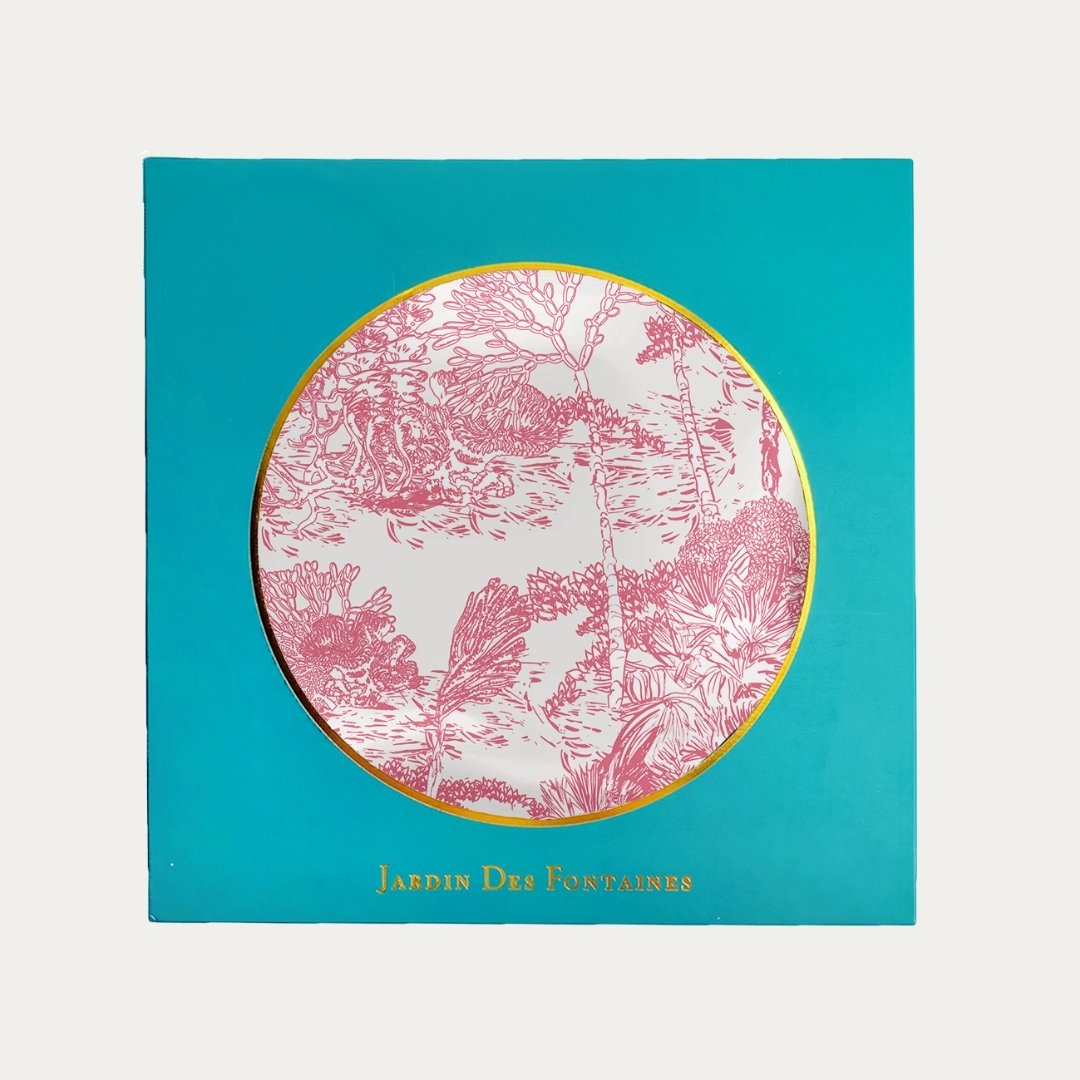 Toile De Jouy Pink Silky Scarf (60cm)