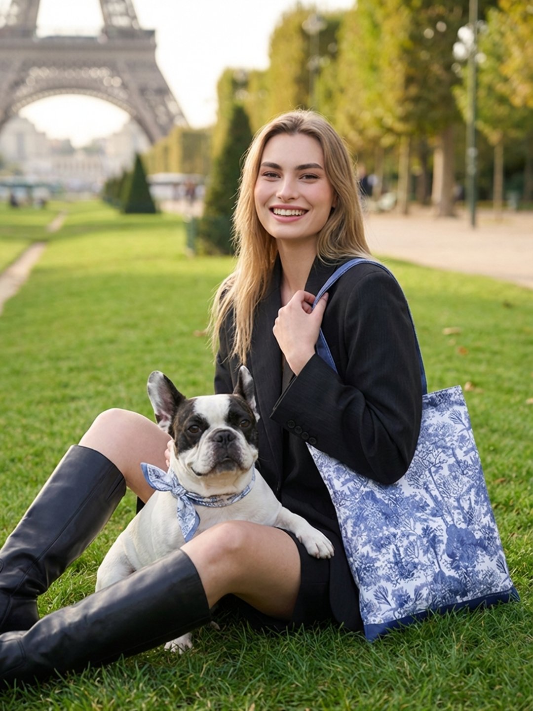 同款造型｜左岸花園長帶荷蘭牡丹絲巾