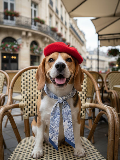 同款造型｜左岸花園長帶荷蘭牡丹絲巾