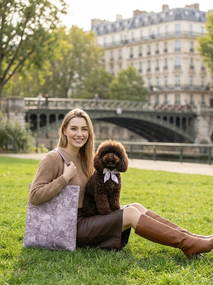 同款造型｜左岸花園長帶荷蘭牡丹絲巾