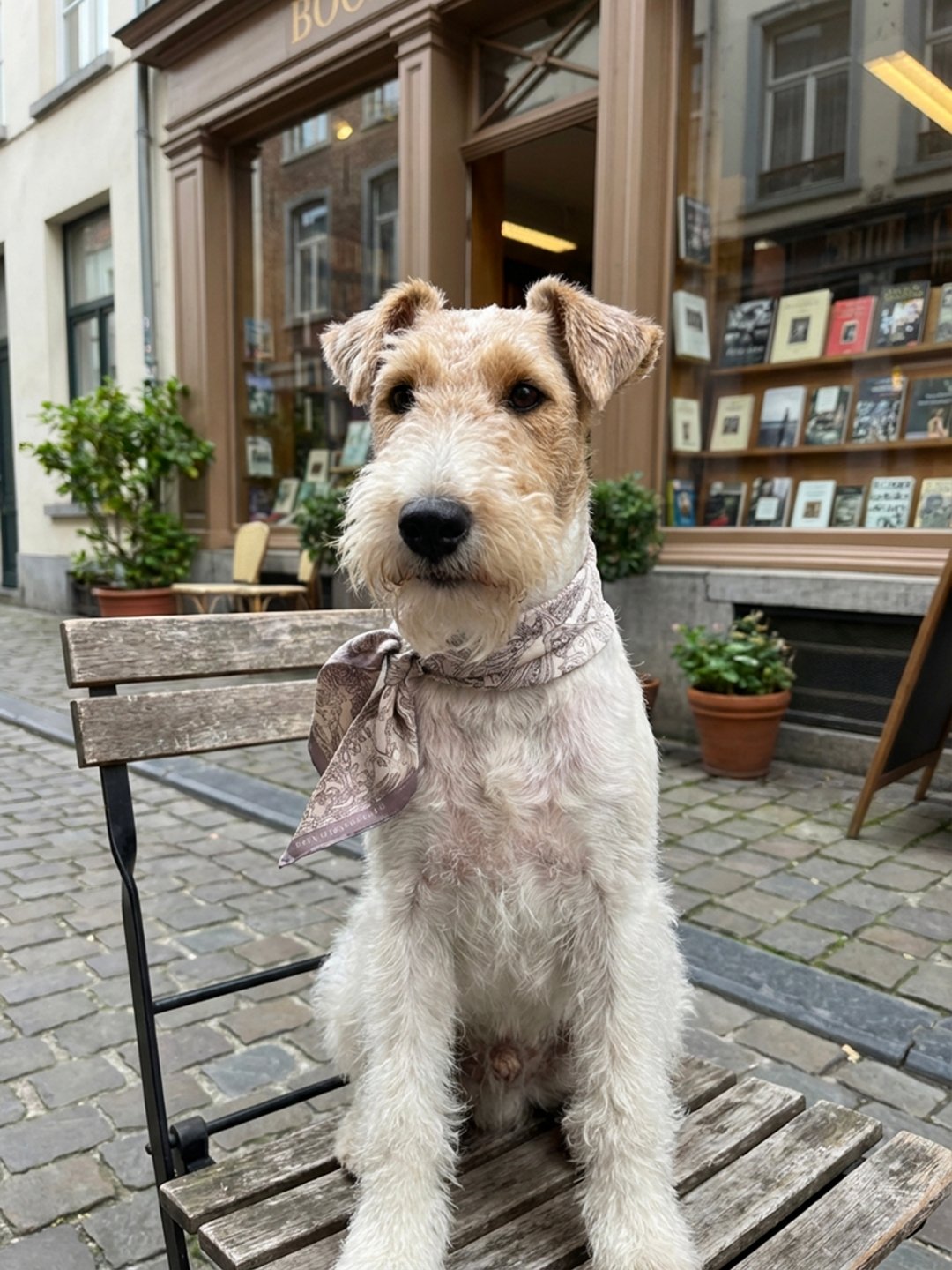 同款造型｜左岸花園長帶荷蘭牡丹絲巾