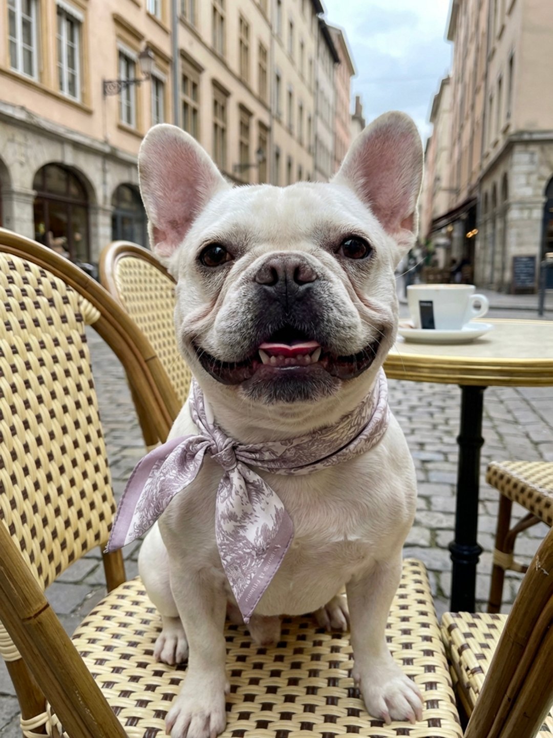 同款造型｜左岸花園長帶荷蘭牡丹絲巾