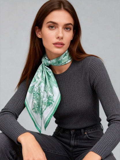 同款造型｜維納斯花園絲巾