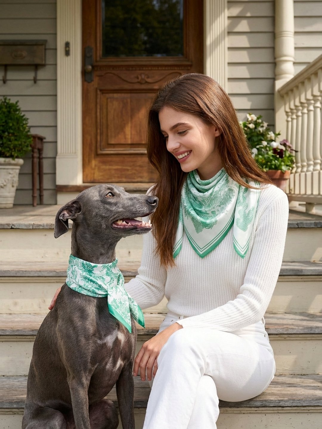 同款造型｜維納斯花園絲巾