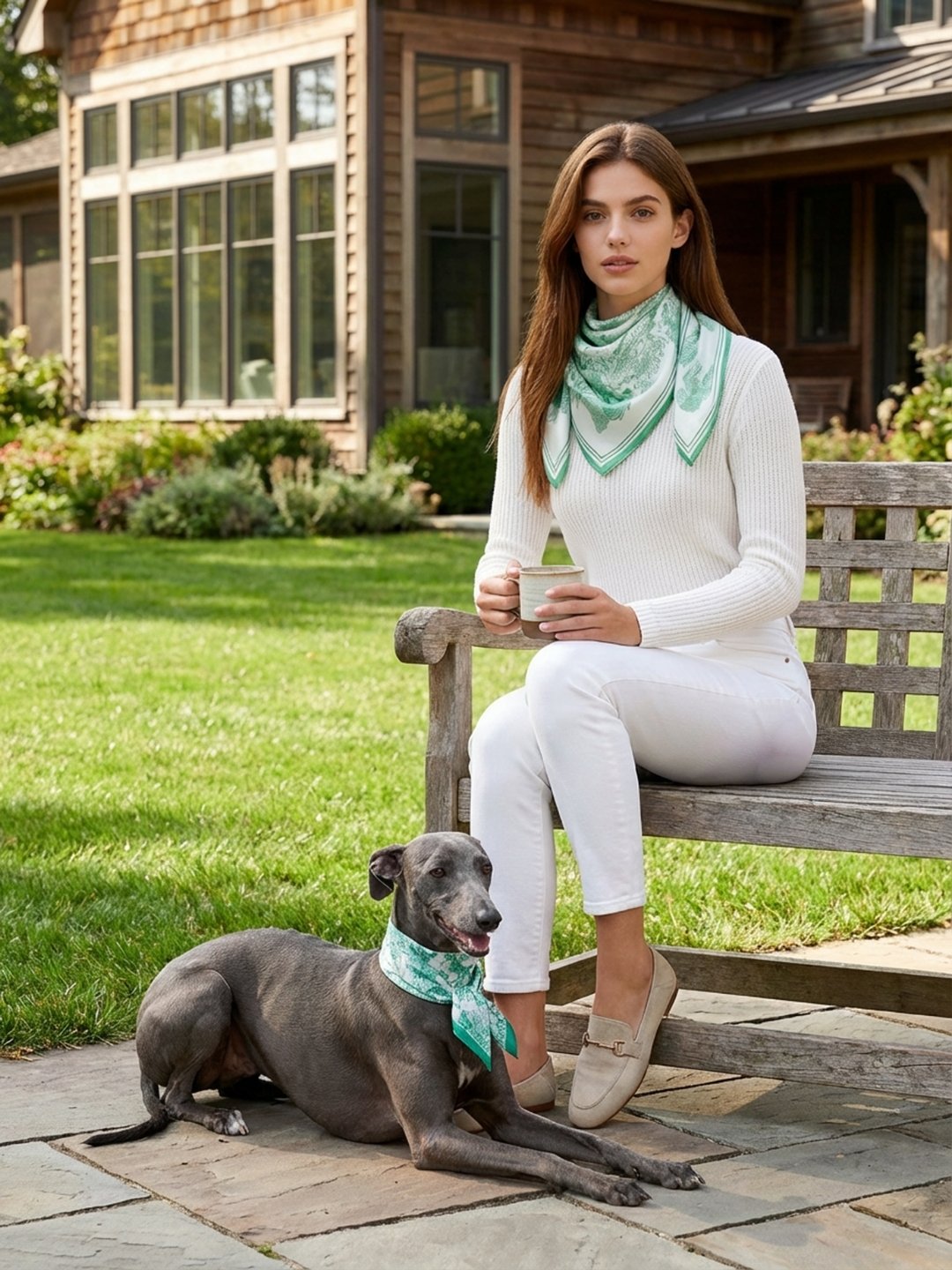 同款造型｜維納斯花園絲巾