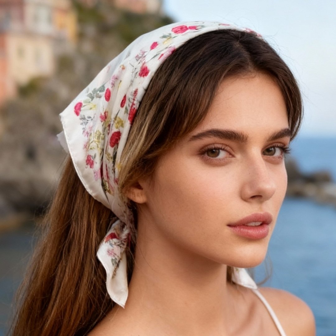 Venus Garden of Love Heart Silky Scarf (60cm)