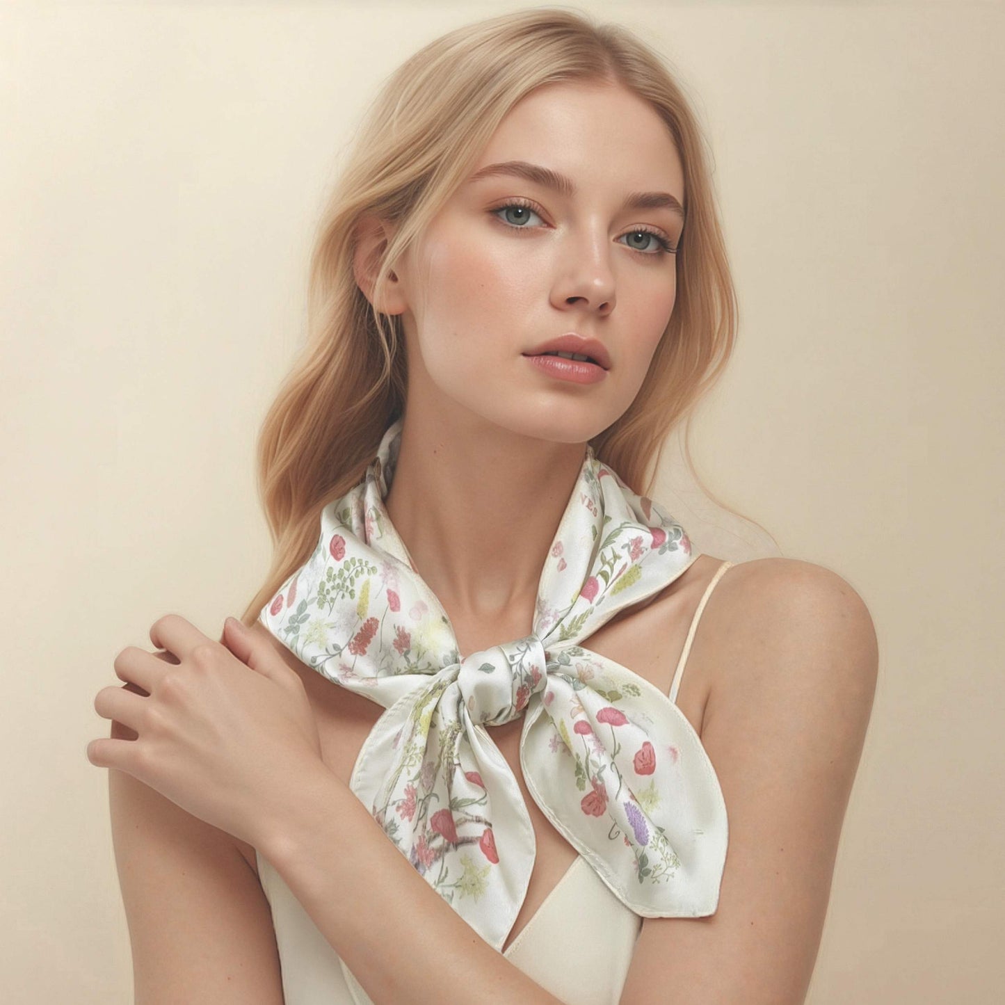 Venus Garden of Love Heart Silky Scarf (60cm)