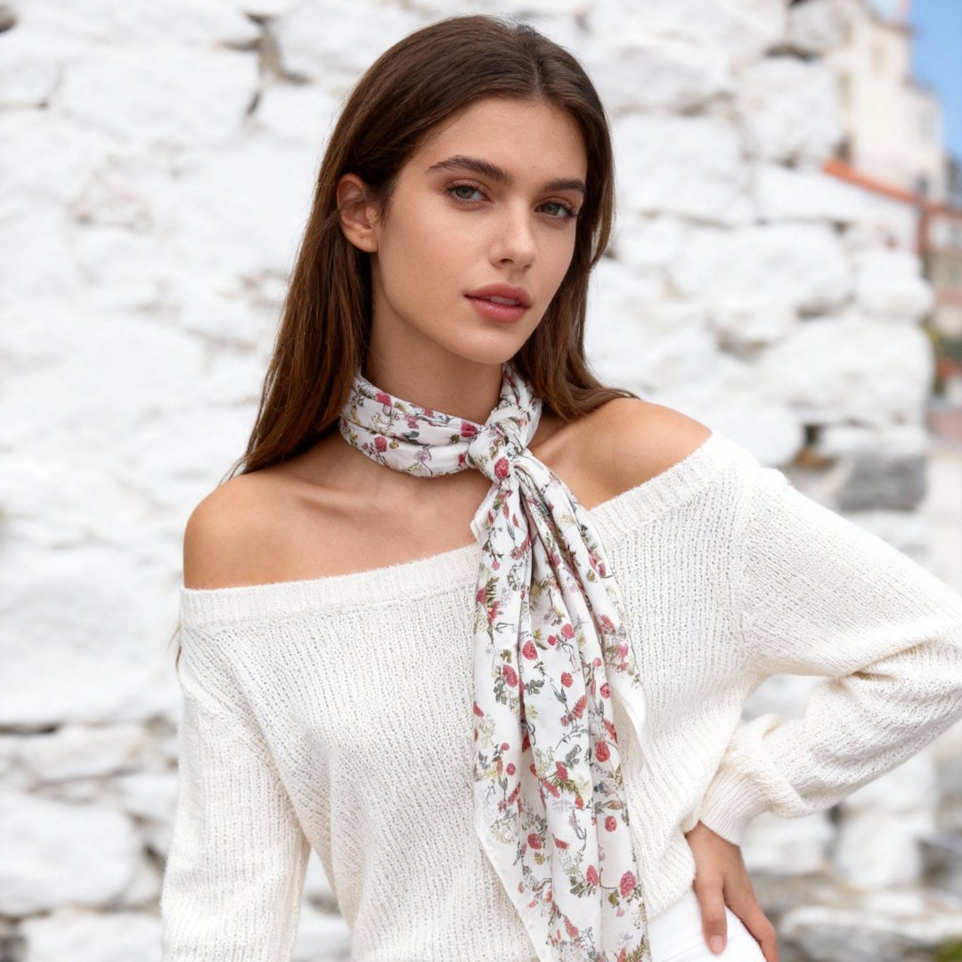 Venus Garden of Love Dreams Blossom Silky Scarf (90cm)