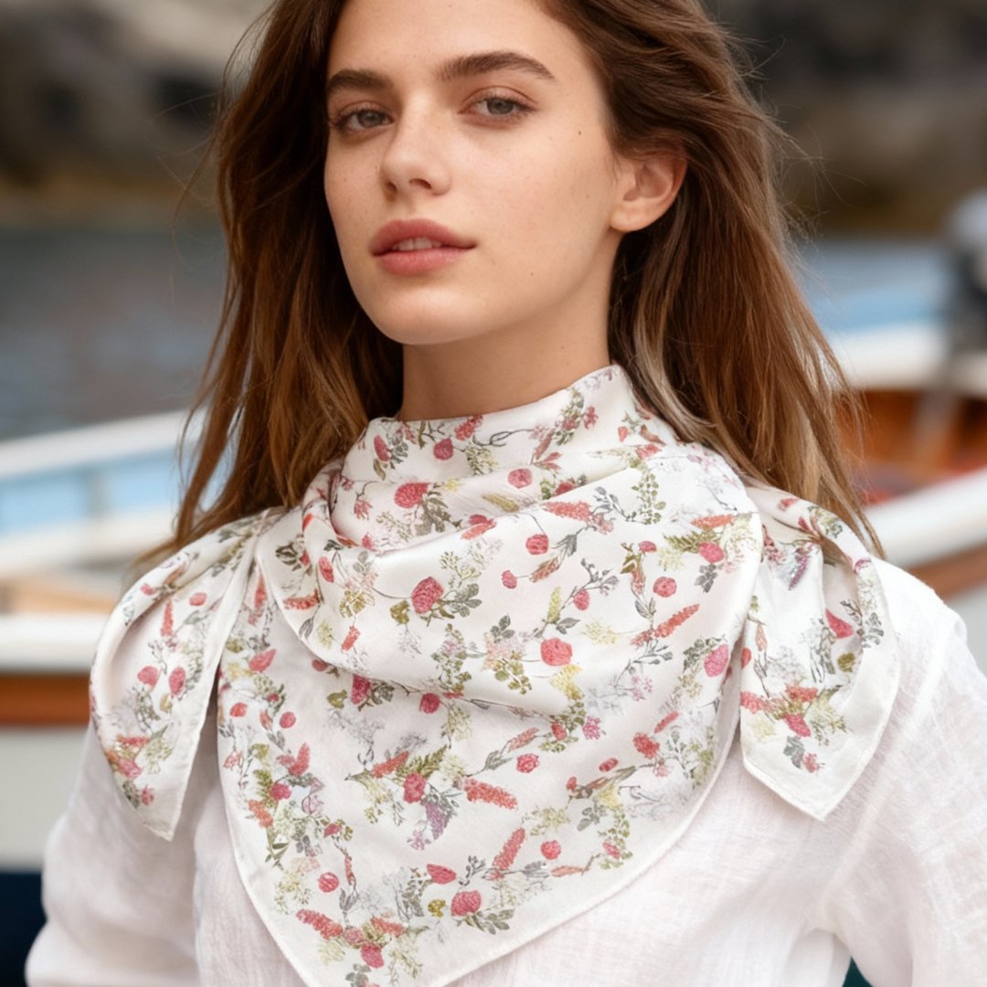 Venus Garden of Love Dreams Blossom Silky Scarf (90cm)